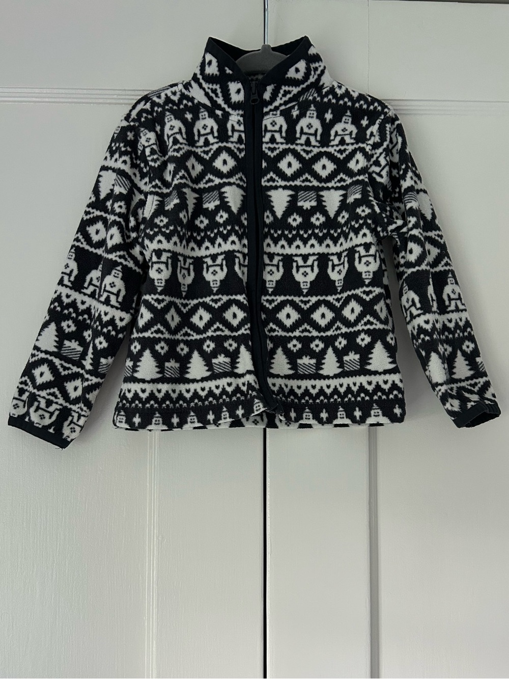 Oshkosh B’Gosh Fleece Jacket Fair Isle Style Print - Toddler Size 24 Months